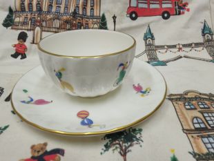 日本香兰社经典高端停产稀缺马戏团茶杯盘子 口径9cm 整高5cm