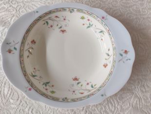 国现稀有日本Noritake则武Hanasarasa高级花更纱骨瓷盘两只一对