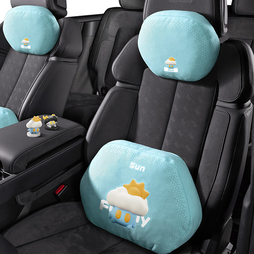 适用小米SU7 YU7 ultra卡通汽车头枕头车载护颈枕腰靠腰可爱靠垫