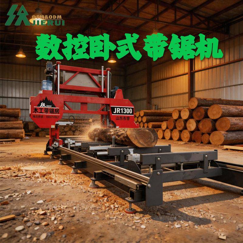 全自动卧式龙门锯 JR1600数控木工带锯机 木板开料红木硬木开片