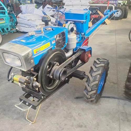 两轮手扶耕作机151底盘22HP风冷电启动可配24把刀片带座椅旋耕机