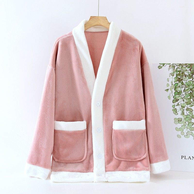 女士冬季睡衣家居服上衣开衫单件 法兰绒珊瑚绒加厚家居服睡衣,女士内衣/男士内衣/家居服,睡袍/浴袍,淘宝优惠券,粉丝福利购,淘宝优惠卷