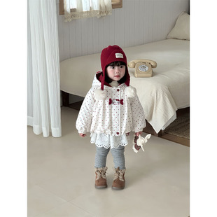 湖州织里童装新款 女童韩版连帽棉衣 红色爱心蝴蝶结冬季儿童上衣