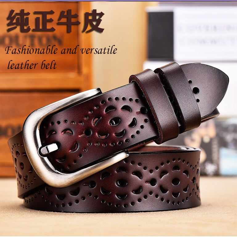 女款真皮腰带时尚镂空装饰百搭牛仔裤裤带韩版潮流休闲纯牛皮皮带,服饰配件/皮带/帽子/围巾,腰带/皮带/腰链,淘宝优惠券,粉丝福利购,淘宝优惠卷