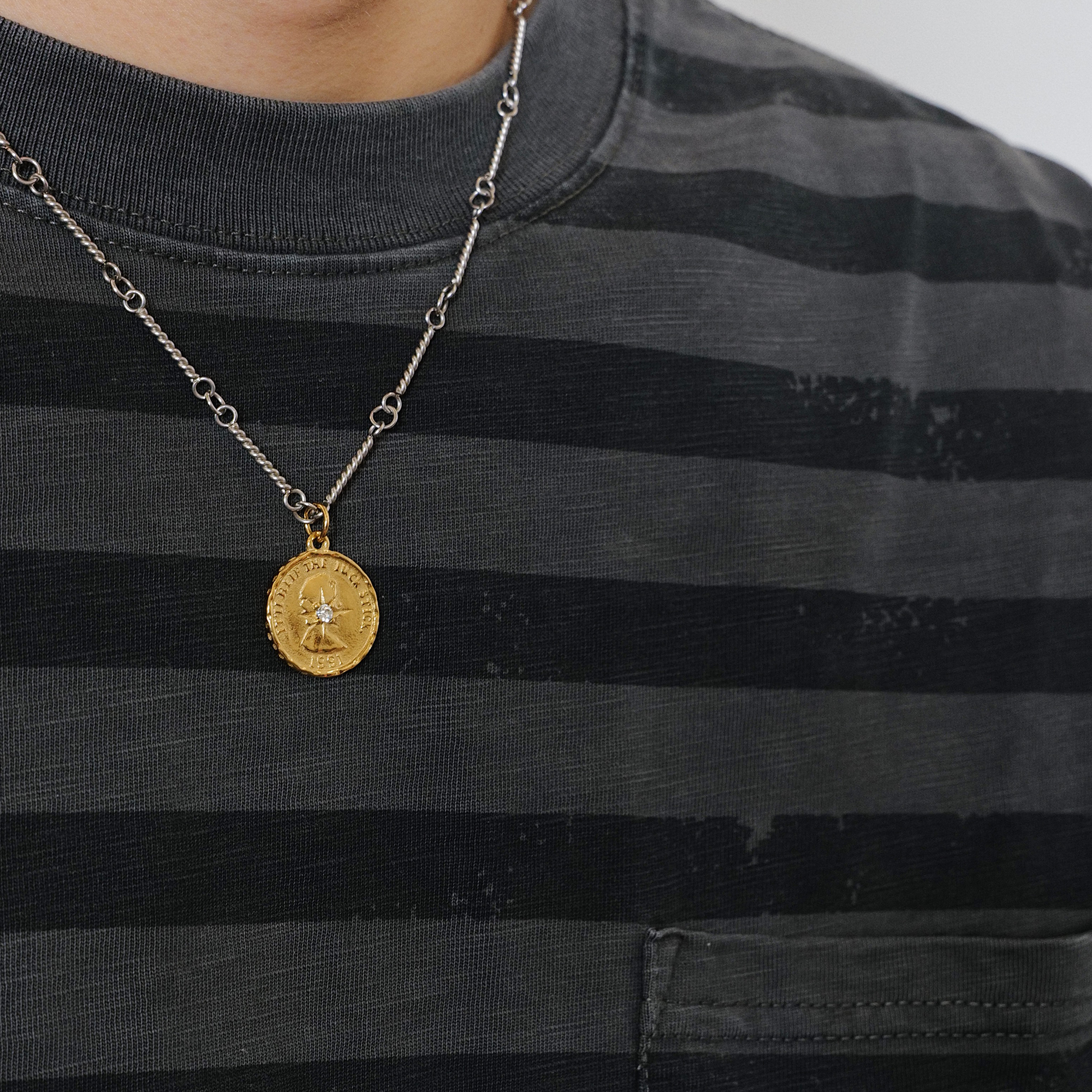 VIBESTUDIOS钛钢钛钢螺纹链男女