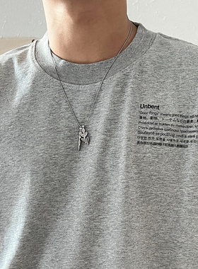 SAZ原创小众高级感简约项链日系街头ins钛钢蛇骨链毛衣链轻奢配饰