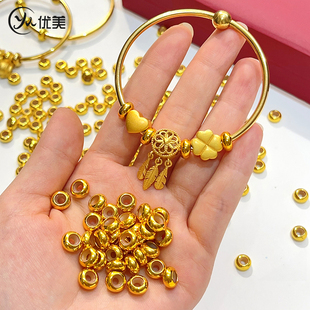 高保色沙金亮面定位珠硅胶固定圈手镯手链防滑隔珠链条配件可diy