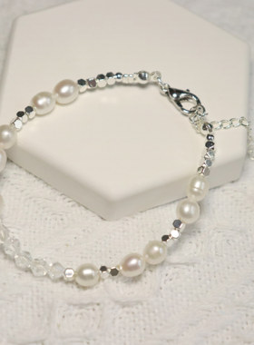 淡水珍珠黑胆石甜酷风秋冬款ins