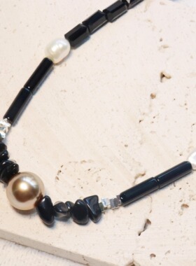 贝珠淡水珍珠甜酷风朋克复古气质