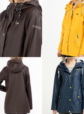 220欧～无惧风雨出口德国户外风雨衣冲锋衣中长款连帽外套夹克女