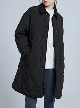 元，韩单两棵树KL，女中长款风衣薄款棉服纯色简约防水宽松外套