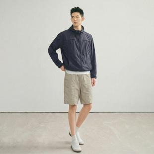 男装 宽松五分裤 防水微皱短裤 男女情侣款 松紧腰户外休闲裤 2026夏季