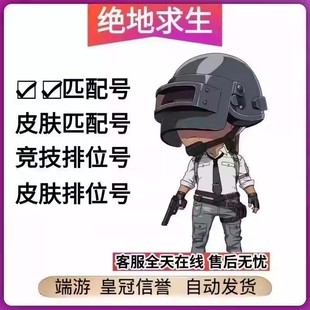 绝地求生账号皮肤号绝地求生80级排位号pubg账号过ai小号匹配号