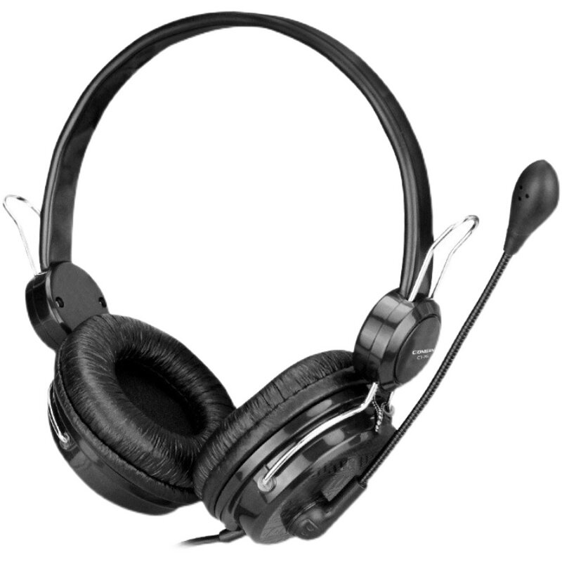 佳合CT-715头戴式耳机线控音量长麦语音麦克风家用电脑双孔带话筒