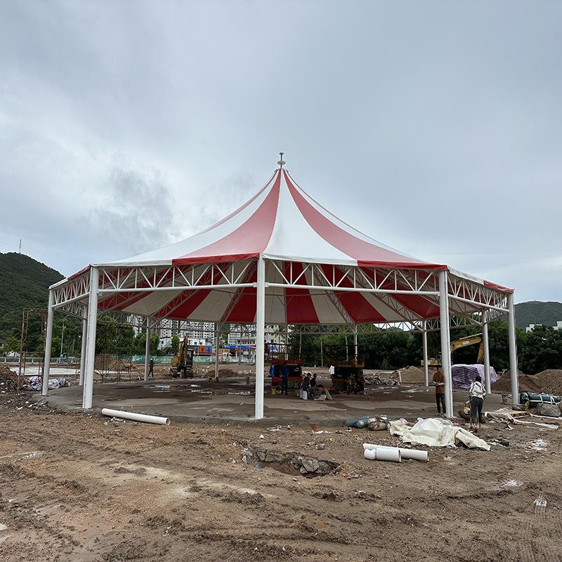 户外景区商业广场体育场馆膜结构厂家大跨度钢结构张拉膜遮阳雨棚