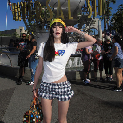 韩好甜WARDENG低腰格纹