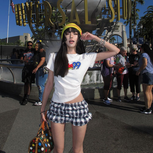 韩好甜WARDENG低腰格纹