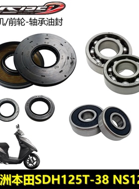 新大洲本田NS125D发动机轴承曲轴箱油封SDH125T-38前轮轴承防尘封