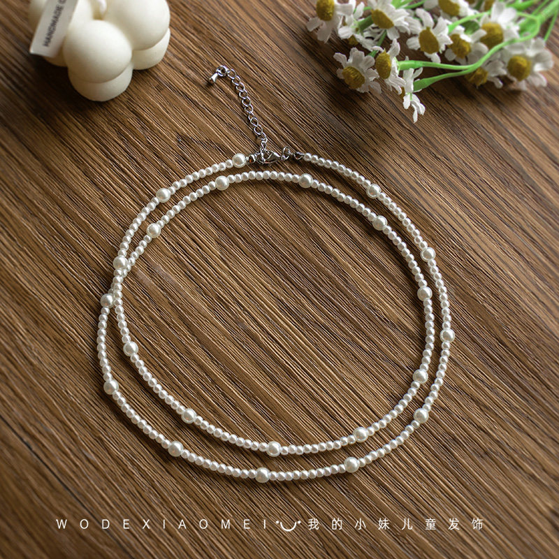 女童仿珍珠项链儿童双层毛衣链项圈手工串珠公主颈链小女孩锁骨链,童装/婴儿装/亲子装,项链,淘宝优惠券,粉丝福利购,淘宝优惠卷