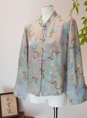 彩云裳—新中式女装秋季新款时尚百搭提花宽松外套女潮流女58080