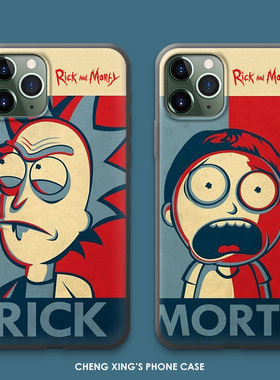 欧美动画手机壳rick和morty瑞克莫蒂适用华为荣耀苹果17三星小米