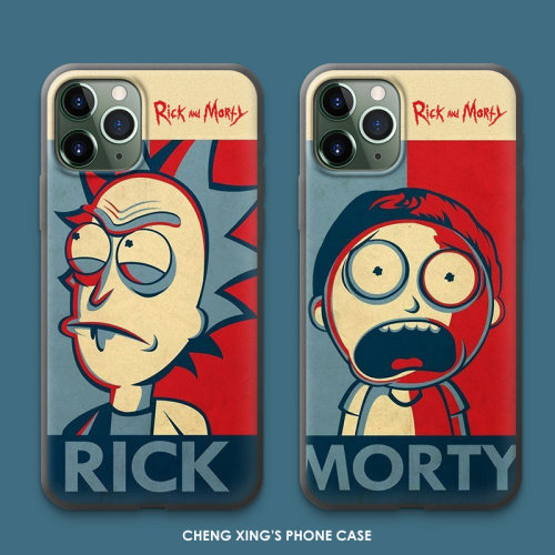 欧美动画手机壳rick和morty瑞克莫蒂适用华为荣耀苹果17三星小米