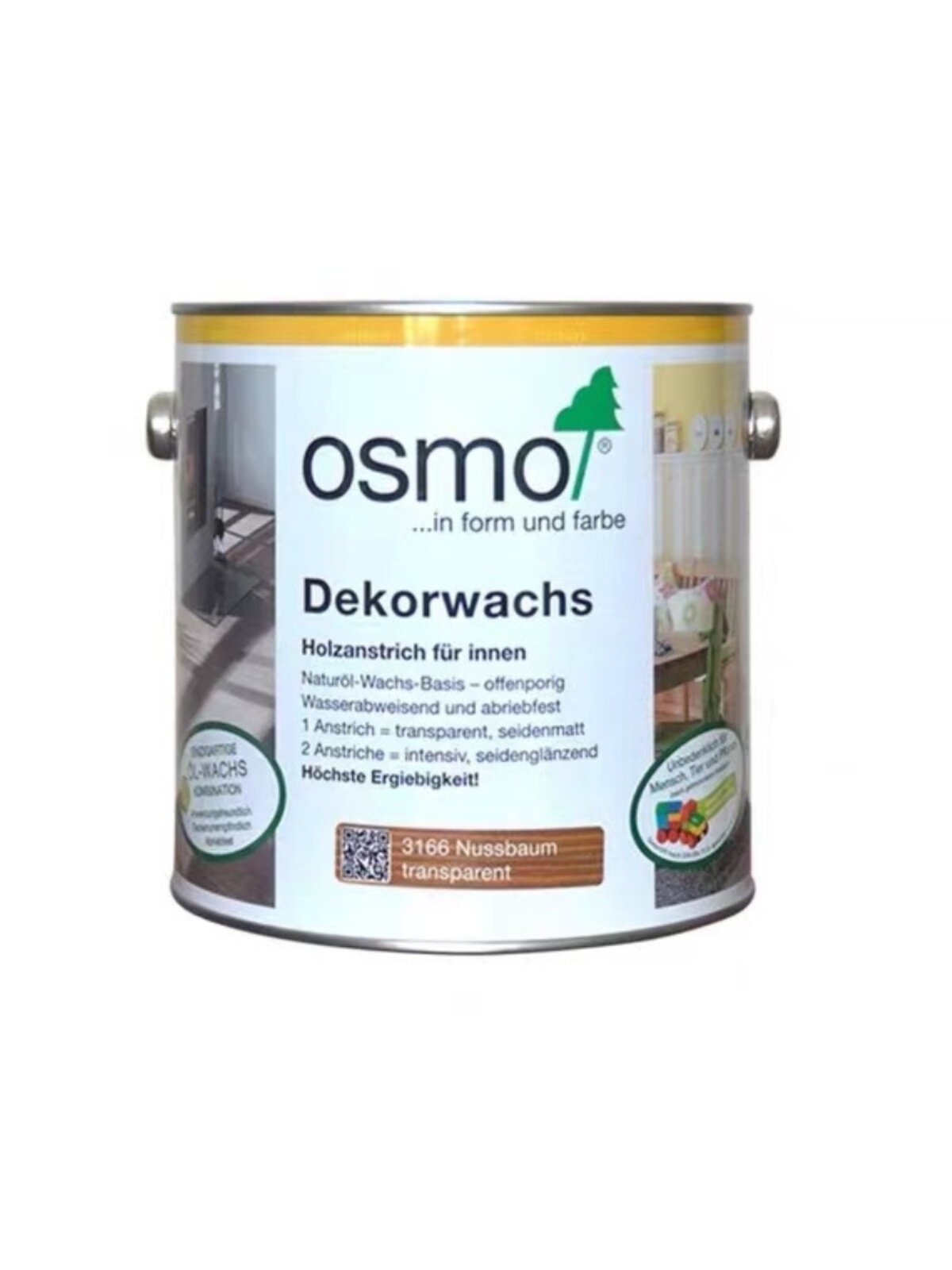 欧诗木木蜡油室内户外透明有色防水防霉亮光原木油 德国进口