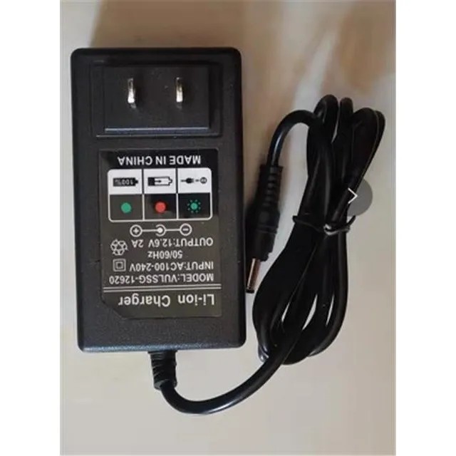 适用 电源型号  JKR 充电器 12.6V2000mA  2A 充满变灯
