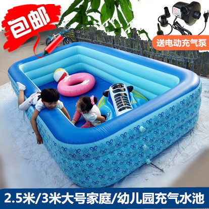 3米大型充气游泳池家庭成人儿童游戏水池加厚大号幼儿园海洋球池