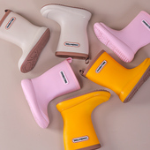 ins跨境出口日本原单儿童男童女童小学生防小孩雨靴中大童胶雨鞋