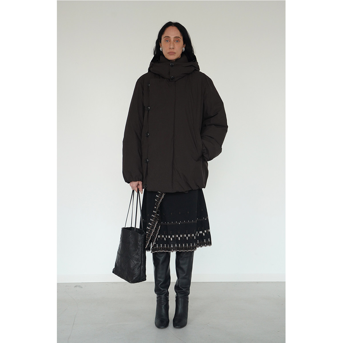 A Bow 2025 |「深冬」定染90鸭绒冰美式深咖时髦面包服