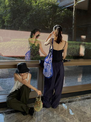 ABow超细高支高密调节抽绳休闲裤