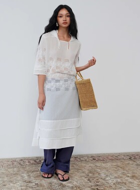 A Bow 2025|「初夏」100棉 法式优雅古典绣花宽松镂空连衣裙