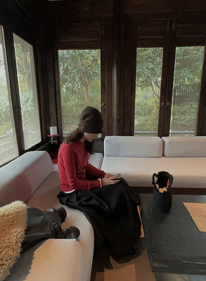 ABow羊毛/羊绒手工绣花套头毛衣