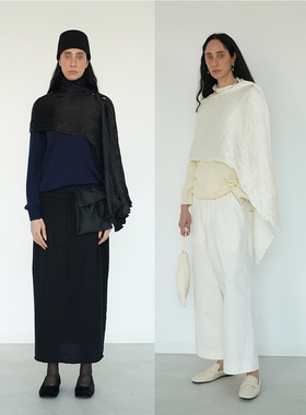 A Bow 2025 |「深冬」“洛可可的回响”--真丝重工手皱宽围巾