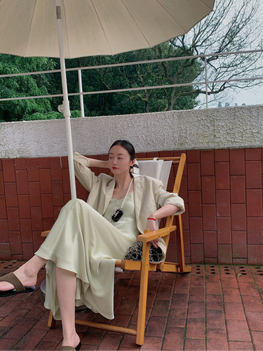 超细带进口缎面醋酸连衣裙