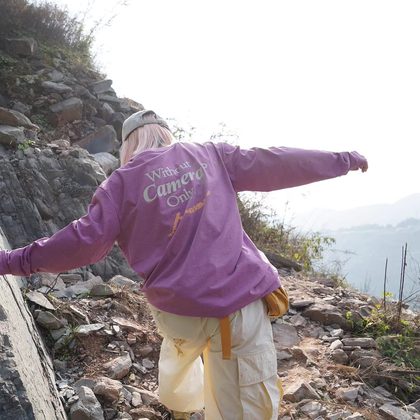 户外徒步登山速干衣印花长袖T恤