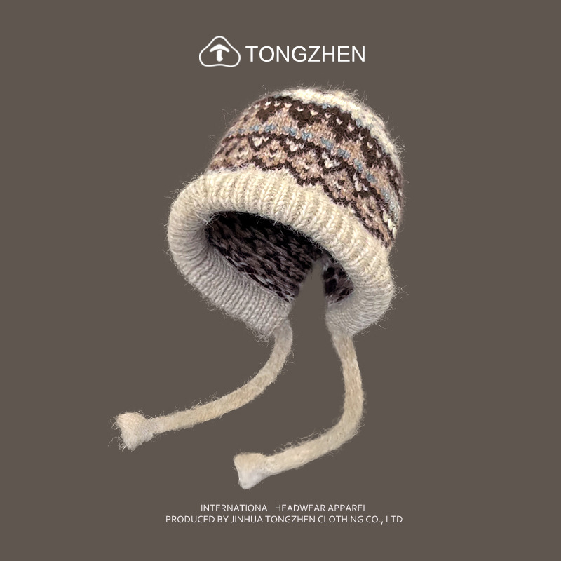 巴拉克拉法帽子女秋冬季韩版百搭保暖护耳大头围显脸小包头帽冬天