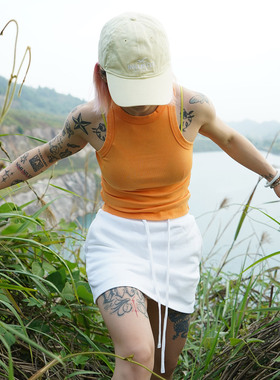 《银河换乘》2025春夏新款美式复古做旧背心纯欲风辣妹修身吊带