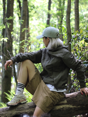 户外硬壳冲锋衣防水单壳连帽夹克