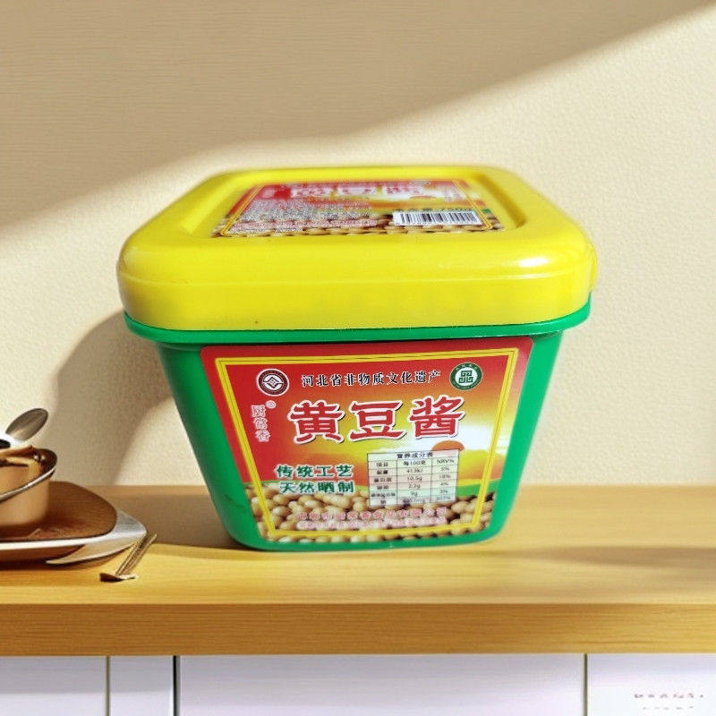 邯郸特产厨常香天然晒制黄豆酱750g/桶农家传统工艺年货包子饺子