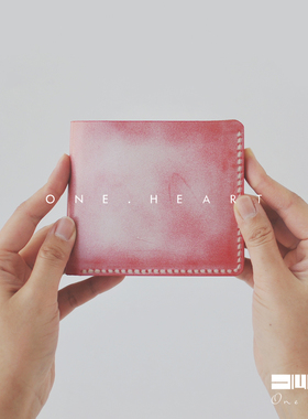 免裁剪真皮DIY材料包QB03手工钱包卡位照片驾照包植鞣拼色款