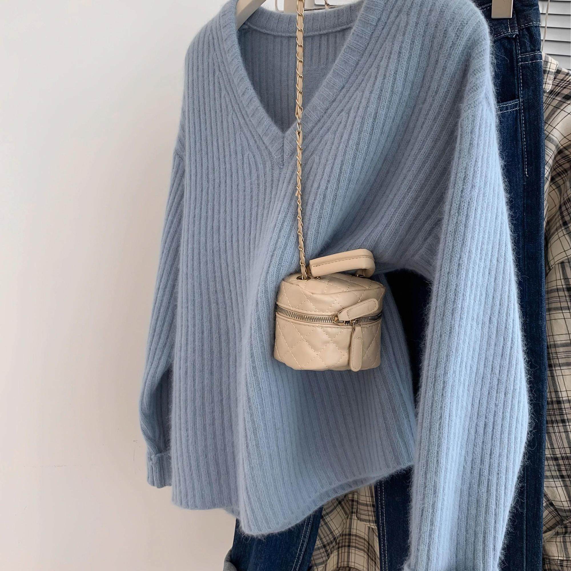 特大码300斤浣熊绒毛衣女秋冬宽松慵懒风高级感小个子内搭针织衫,女装/女士精品,毛衣,淘宝优惠券,粉丝福利购,淘宝优惠卷