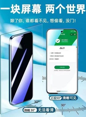 适用红米12R防蓝光防窥膜Redmi12钢化膜小米note12RPRO黑边护眼手机膜防偷窥看5G全屏防摔爆高清保护隐私贴膜