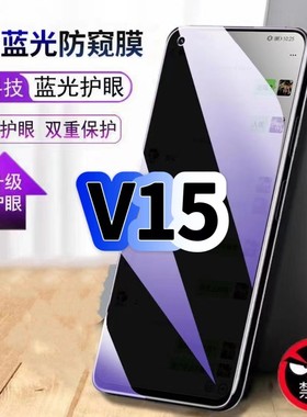 适用真我V15蓝光防窥膜RMX3093黑边钢化膜v15手机膜保护隐私RMX3092护眼防偷窥看5G全屏防摔防爆高清玻璃贴膜