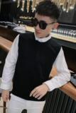 8573-P60假两件针织毛衣男社会精神小伙毛线衣韩版修身网红打底衫，男装针织衫/毛衣，电商D310（原电商305）