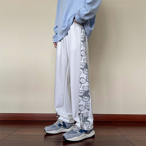 K886-P50潮男卫裤百搭宽松束脚裤韩版潮流运动裤子大码港风图片