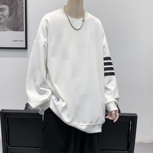 81514-P55潮男衛(wèi)衣ins春秋無帽上衣潮流寬松百搭潮牌外套韓版春季圖片