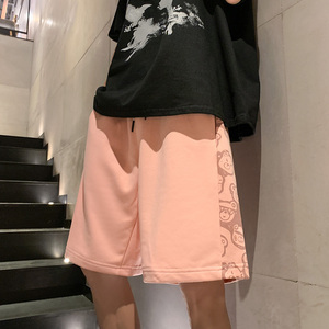 51060-P33夏季男士小熊短裤五分裤休闲裤子潮牌棉质情侣款短图片