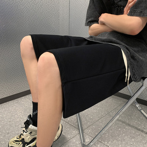 5225-P38短裤男夏季港风潮牌宽松百搭运动裤休闲阔腿五分裤